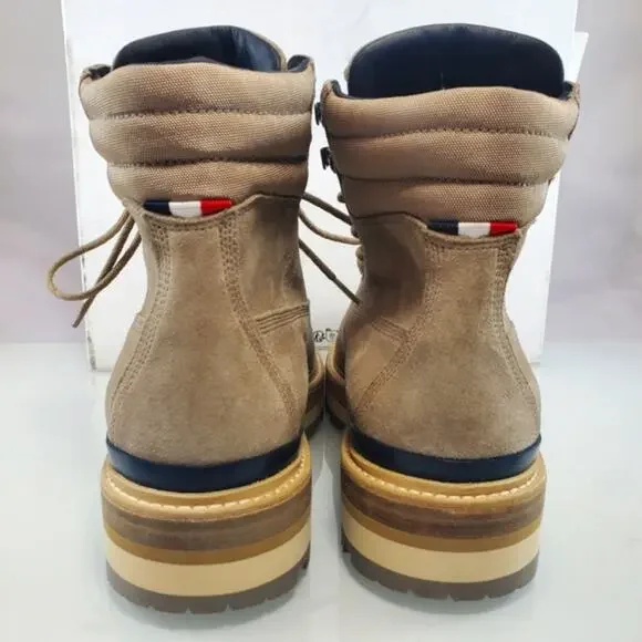 NWT$875 Moncler Men's Peka Leather Lace-Up Hiking Boots Sz 39 EU (US 6)